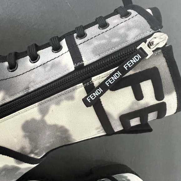 Fendi Canvas Floral Print Boots - Picture 7 of 13